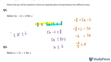 Solve LINEAR inequalities with absolute values (Part 1)