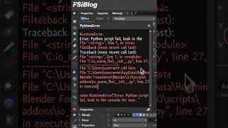 How to Fix Blender Export FBX Python Error (Quick &amp; Easy Solution)  #coding #programmingtips #python
