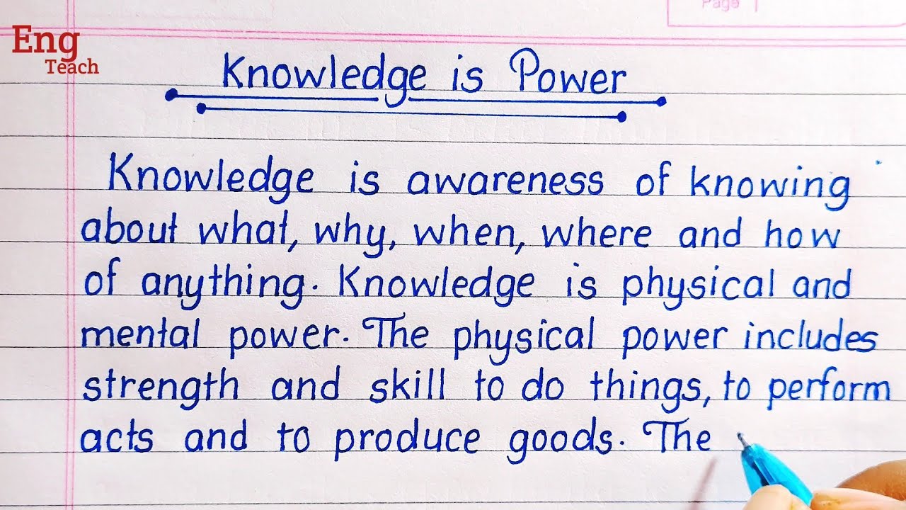 knowledge is power essay easy