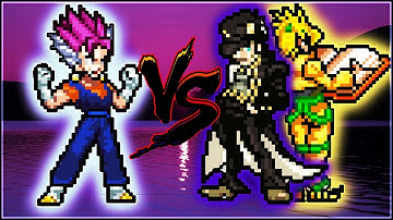 Vegito Ultra Ego Instinct Vs Jotaro Dio K1 in Mugen