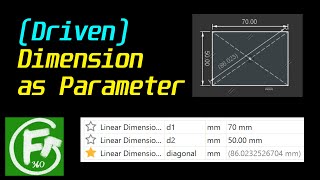 Fusion 360 | Driven Dimension as Parameter