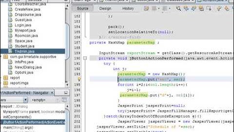 pass parameter ,report jTable model in the jasper report java