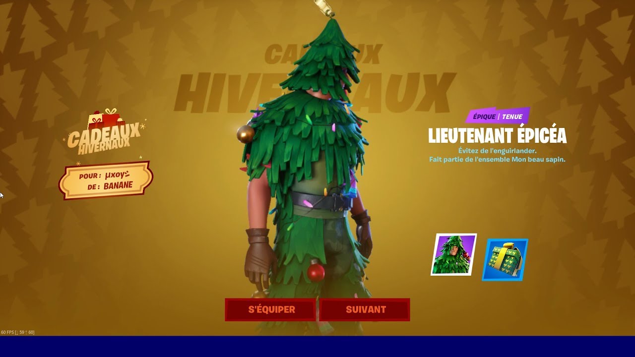 COMMENT AVOIR LE SKIN SAPIN GRATUITEMENT (lieutenant epicea) SUR