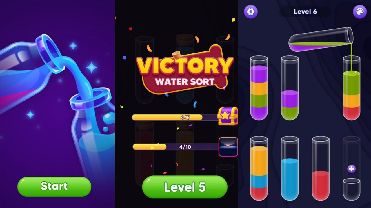 Water Sort Puzzle 🔥 Satisfying Color Sorting Game | Level 58-64🔥. . . Special... Gameplay..8..n. 4..