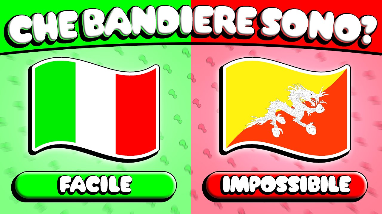 Indovina la BANDIERA in 3 Secondi🚩 Quiz Bandiere Facile, Medio, Difficile e Impossibile