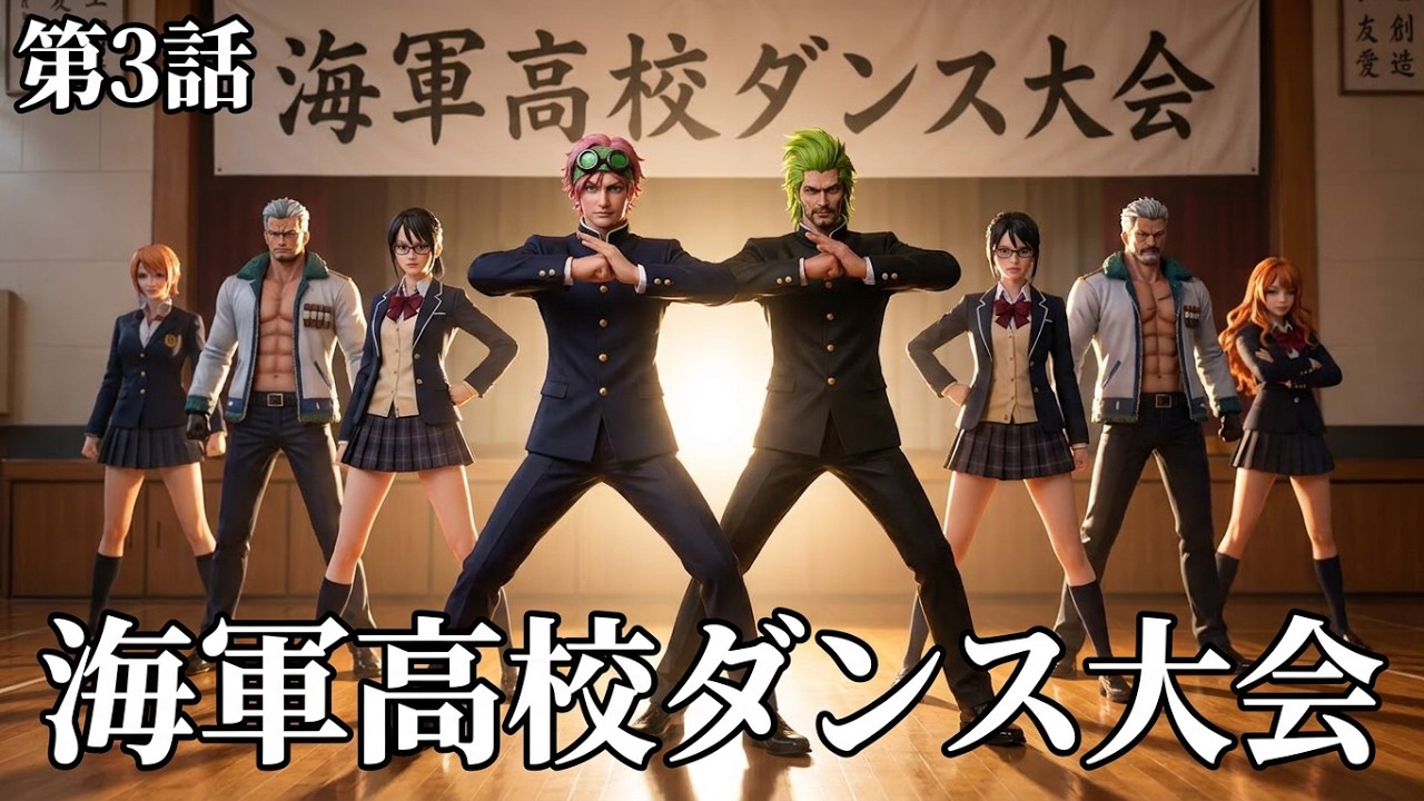 【ONE PIECE】校内ダンス大会【海軍高校 第3話】