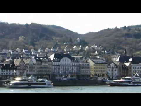 This video shows a part of the River Rhine in Germany, between Bonn and RÃ¼desheim. The Rhine River flows as the Middle Rhine (Mittelrhein) through the Rhine Gorge, a formation created by erosion, ...