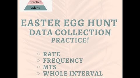 Rate Frequency MTS Whole and Partial Interval ABA Data practice