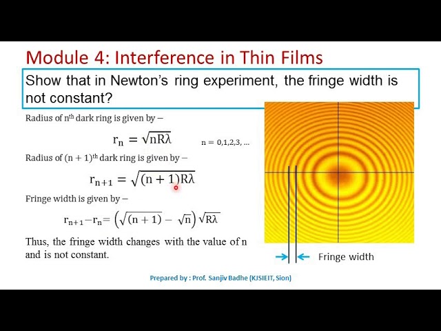 Newton's rings Experiment (Amrita Virtual Lab) Determination of wavelength  - YouTube
