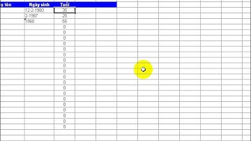 Tự động tính tuổi trong Excel khi nhập ngày tháng năm sinh tùy ý