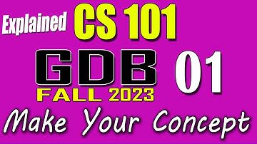 CS101 GDB 1 Solution 2024 | CS101 Fall 2023 GDB