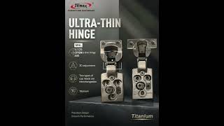 Almost invisible.Absolutely powerful.TEMAX Ultra-Thin Titanium Hinge #furniturehardware #cabinet