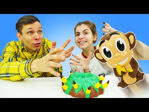 Видео: Сыграй в Банановый БУМ с Викой и Федором! Прикольные видео игры - Челленджи для мальчиков и девочек