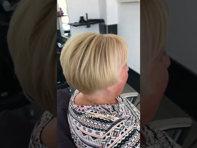 hair transformation by vivyan hermuz || inverted Bob haircut || bob haircut || short hair || pixie