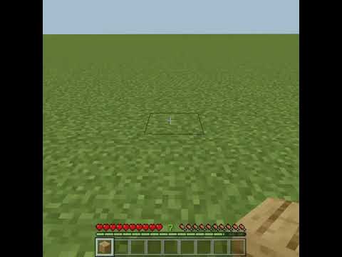 Placing a Block of Oak Wood Planks in Minecraft