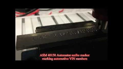 Automotive VIN marked in total silence with ASM machine from Automator SD