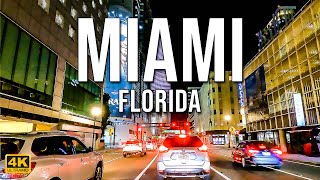 Driving In Miami Downtown At Night [4K] | Miami | Florida