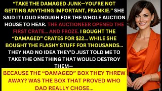 Take the damaged stuff nobody bids on,' my stepmother said. Then the shocked auctioneer revealed...