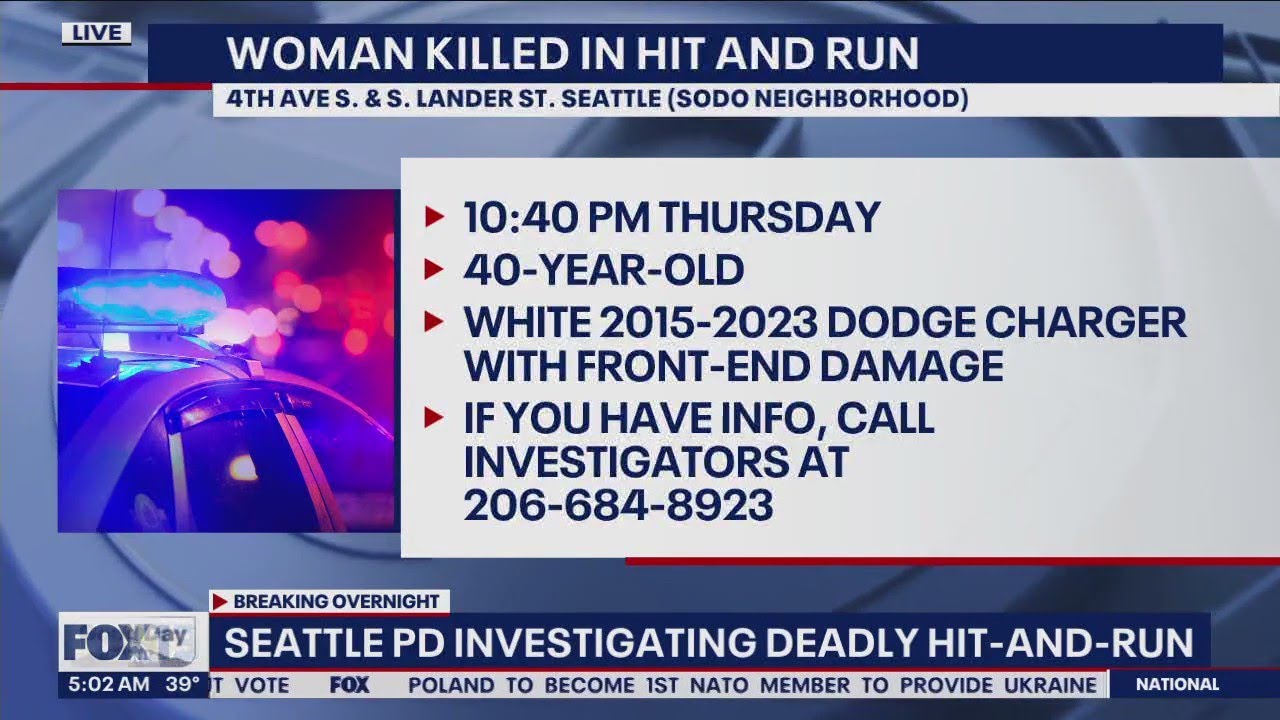 Woman killed in SODO hit-and-run | FOX 13 Seattle - YouTube