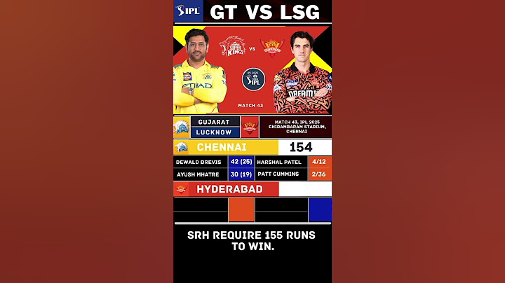 CSK vs SRH: Can CSK Defend 155 Run Target 🏏