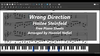 Hailee Steinfeld - Wrong Direction (Free Piano Sheets)