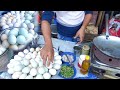 Eating Hygienic Eggs Boiled and Masala  Egg Fry | This Man Excellent Work Skills |