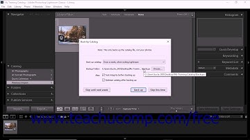 Lightroom Classic CC Tutorial Automatic Catalog Backups Adobe Training