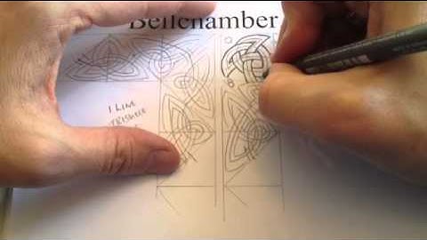 How to Draw Celtic Patterns 84 - Making a Corner with a single line. Part 3of4