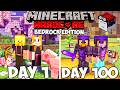 We Survived 100 Days in BEDROCK Minecraft Hardcore... DUOS!