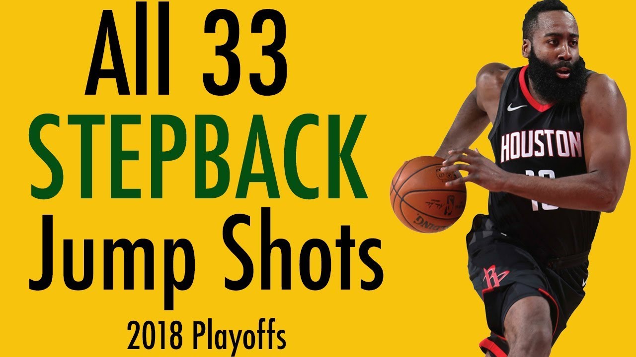 James Harden All 33 Stepback Jump Shots 18 Playoffs Youtube