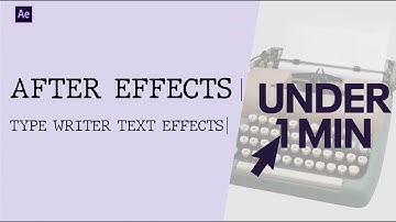 "Effortless After Effects: how to create Typewriter Text Effect in Under 1 Minute! 🚀✨"
