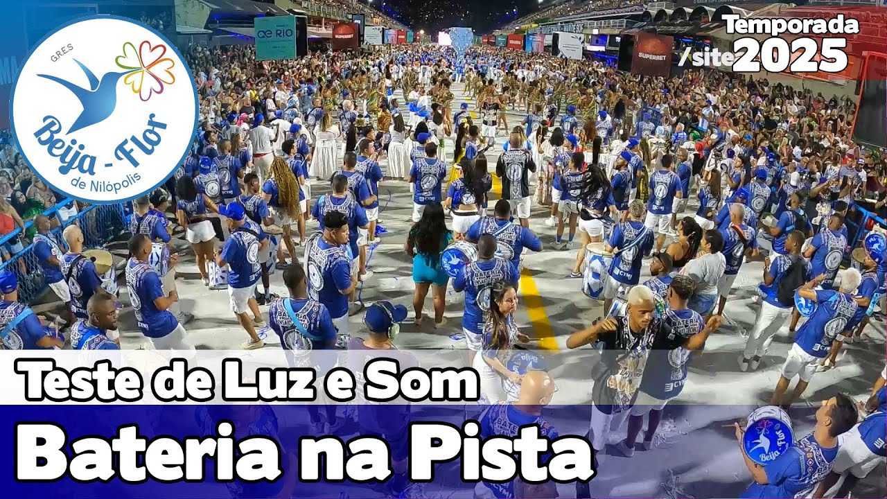 Beija-Flor 2025 | Bateria na Pista  - Ensaio Técnico Teste de Luz e Som |  Samba ao vivo #ET25