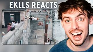 Parkour Diving in Basel, River Rhine 🇨🇭 (Reaction)