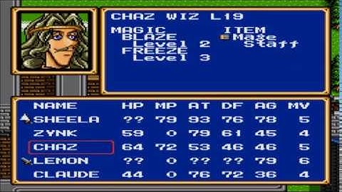 Shining Force II 60 Levels Optional Class Character Comparison Study Vanilla 1