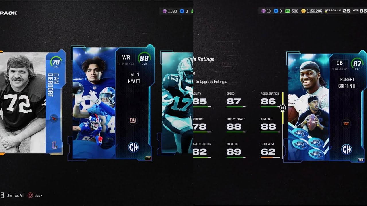 LTD CH JALEN HYATT PULL!! 87 CAMPUS HERO RGIII!! - Madden 24 Pack Opening