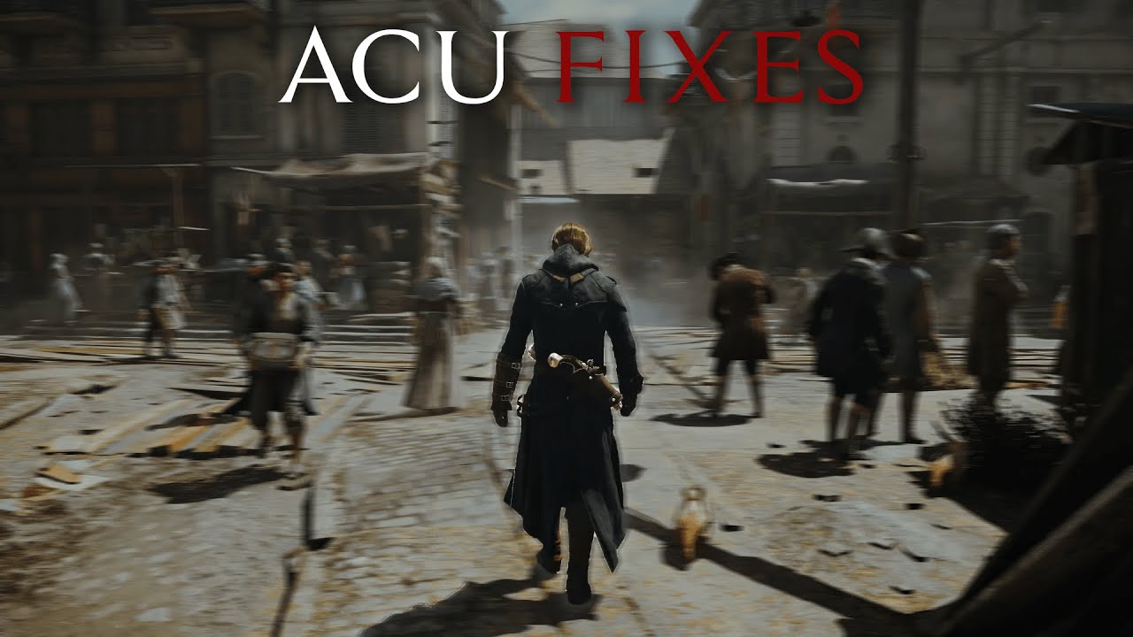 AC Unity Controlled Descent Parkour Clip (ACU Fixes + Front Flip) - YouTube