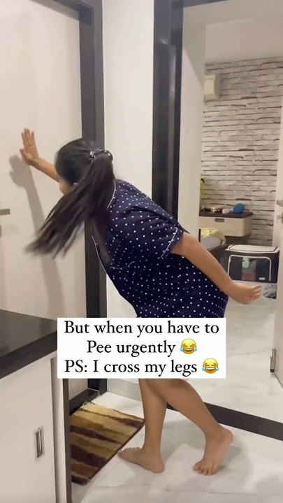 When you have to pee V/S when you have to pee urgently 😂 #shorts #pee #toilet #washroom