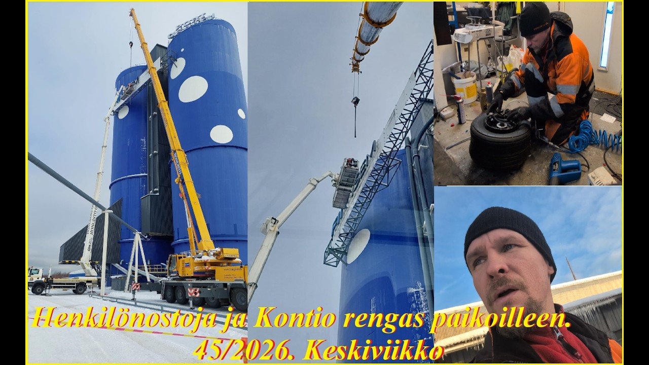 Подъем человека и установка шины Kontio на место. 45/2026. Среда