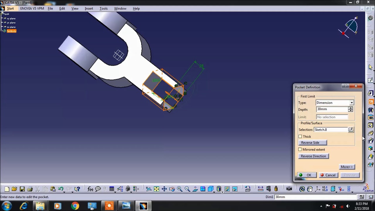 Simple part design knuckle joint In catia (pk) YouTube