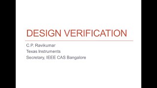 Webinar on Design Verification