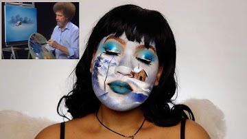 Following a Bob Ross Painting Tutorial On My Face