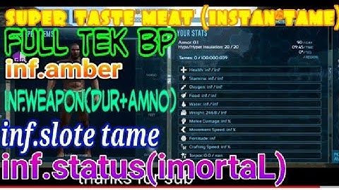 hiro req || super taste meat || inf.all weapon || inf.amber || all stats infinity || ark mobile