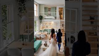 Cozy Smart Tiny Loft Apartment Tour | Kitchen Hidden Under the Mezzanine, Space Saving Solutions