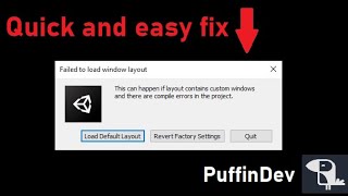Untiy failed to load layout fix