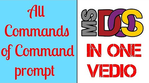 All Internal Commands of Command Prompt/MS DOS learn in one video in12 Minutes.