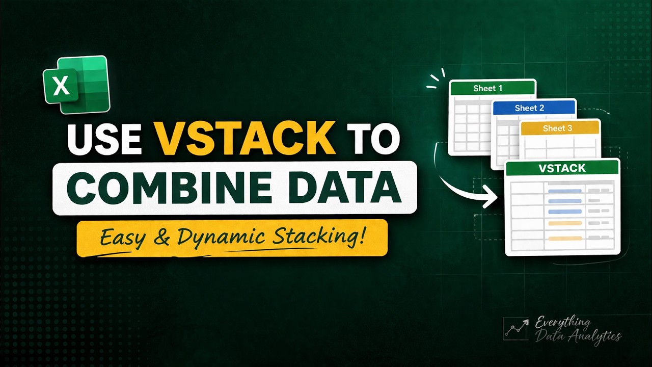 Excel VSTACK Function Tutorial | Combine Multiple Tables in Seconds ...
