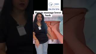 Massage this way to reduce back pain and stiffness #physicaltherapy   #massage  #backpain