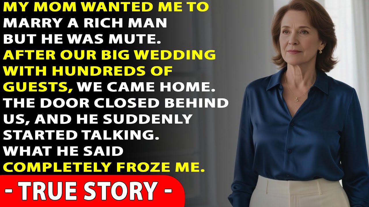 The mute millionaire I married finally spoke the first moment we were alone after the wedding...