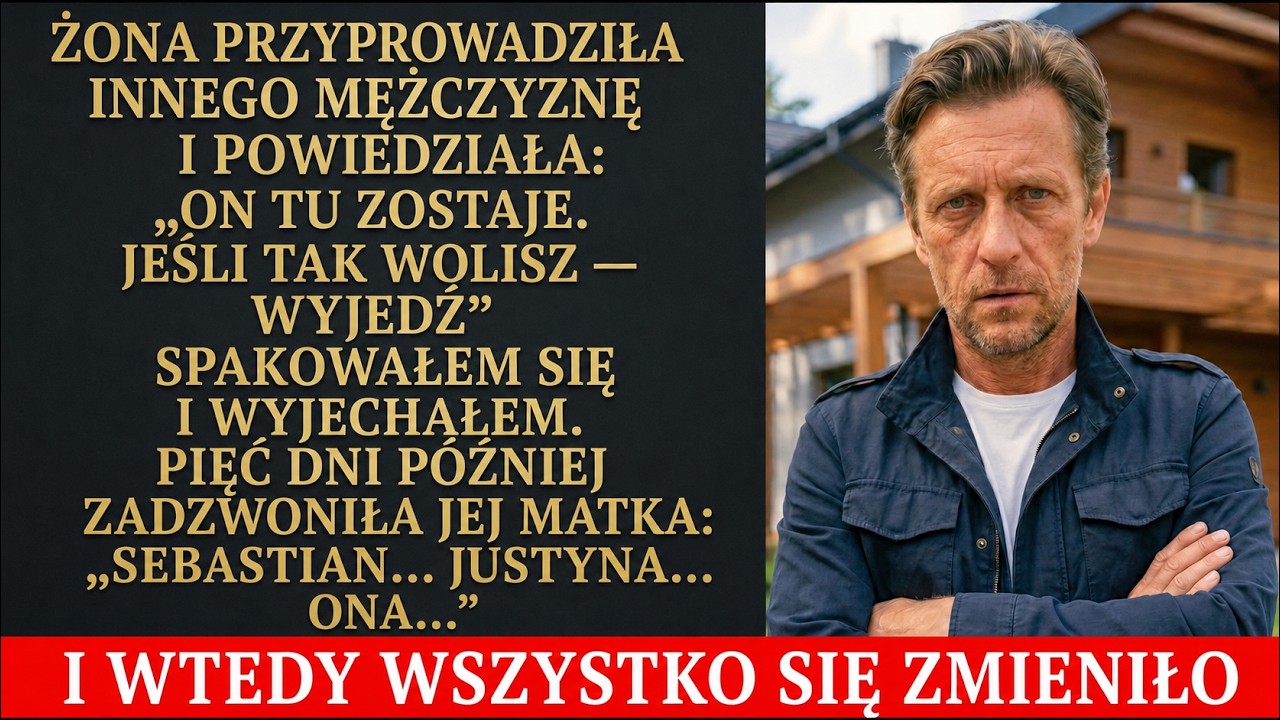 Wróciłem do domu i zastałem żonę w przedpokoju z torbą podróżną. Obok niej stał Łukasz, mężczyzna, o którym słyszałem tylko z jej opowieści. Spojrzała na mnie bez cienia zakłopotania i...