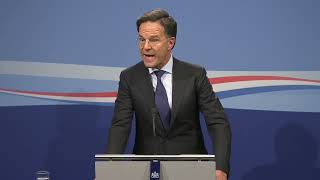 Integrale persconferentie van MP Rutte na ministerraad van 13 mei 2022